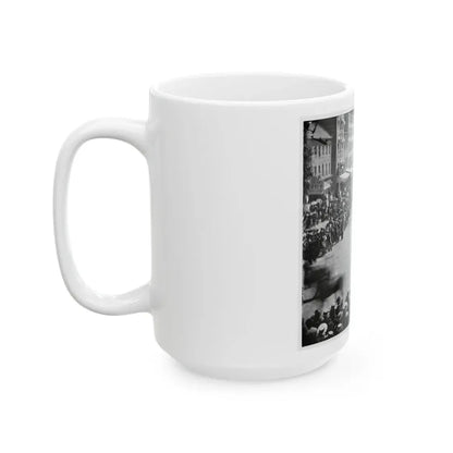 Washington, D.C. Units Of 20th Army Corps, Army Of Georgia, Passing On Pennsylvania Avenue Near The Treasury (U.S. Civil War) White Coffee Mug - Go Mug Yourself