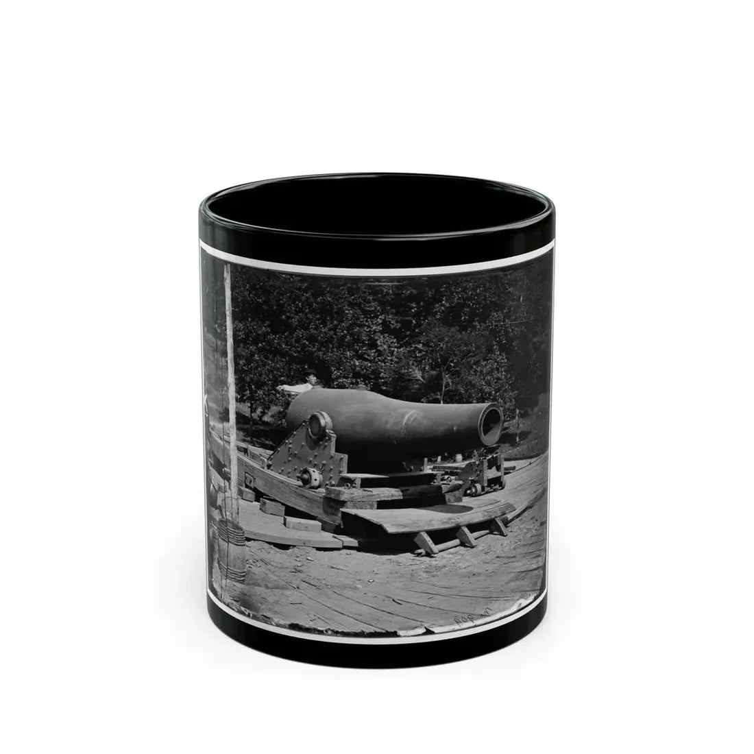 Washington, D.C., Vicinity. 15-In. Gun And Mounting (U.S. Civil War) Black Coffee Mug 11oz - Go Mug Yourself
