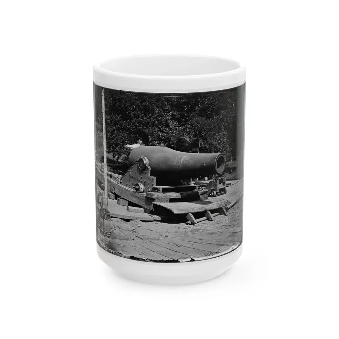 Washington, D.C., Vicinity. 15-In. Gun And Mounting (U.S. Civil War) White Coffee Mug 15oz - Go Mug Yourself