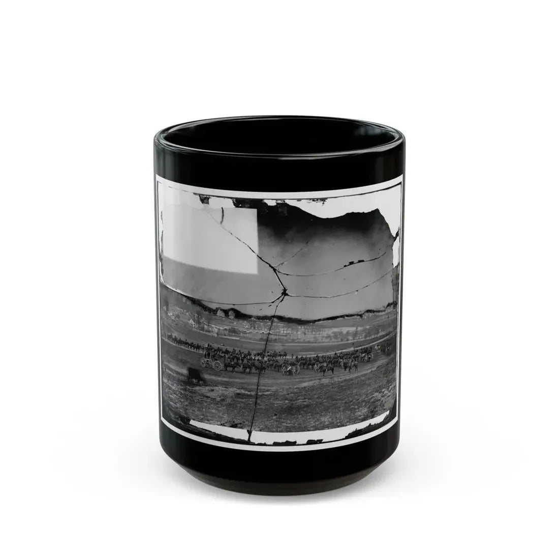 Washington, D.C., Vicinity. 17th New York Battery, With Horses Harnessed To Guns (U.S. Civil War) Black Coffee Mug 15oz - Go Mug Yourself