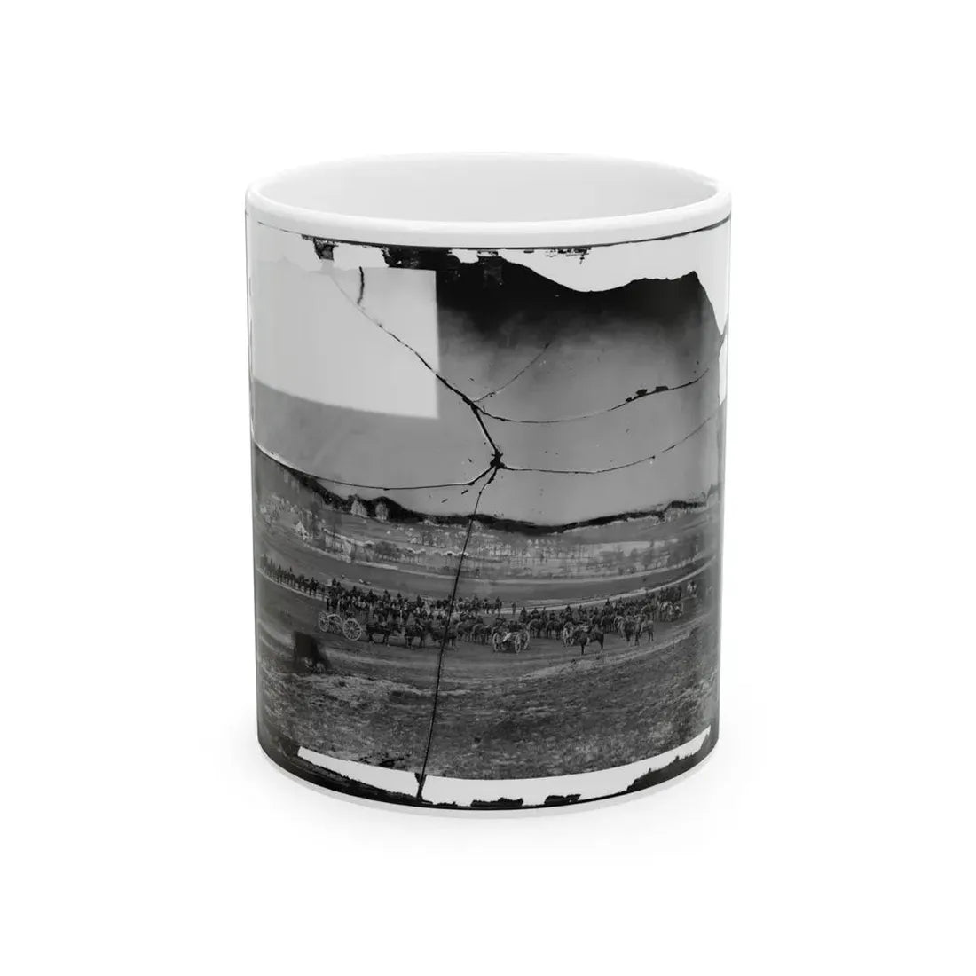 Washington, D.C., Vicinity. 17th New York Battery, With Horses Harnessed To Guns (U.S. Civil War) White Coffee Mug 11oz - Go Mug Yourself