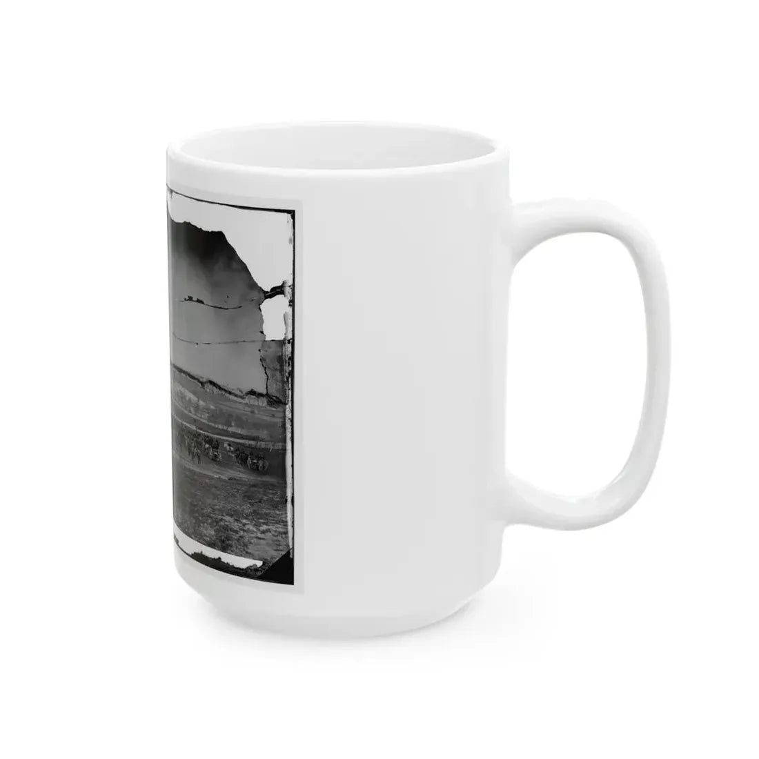 Washington, D.C., Vicinity. 17th New York Battery, With Horses Harnessed To Guns (U.S. Civil War) White Coffee Mug - Go Mug Yourself