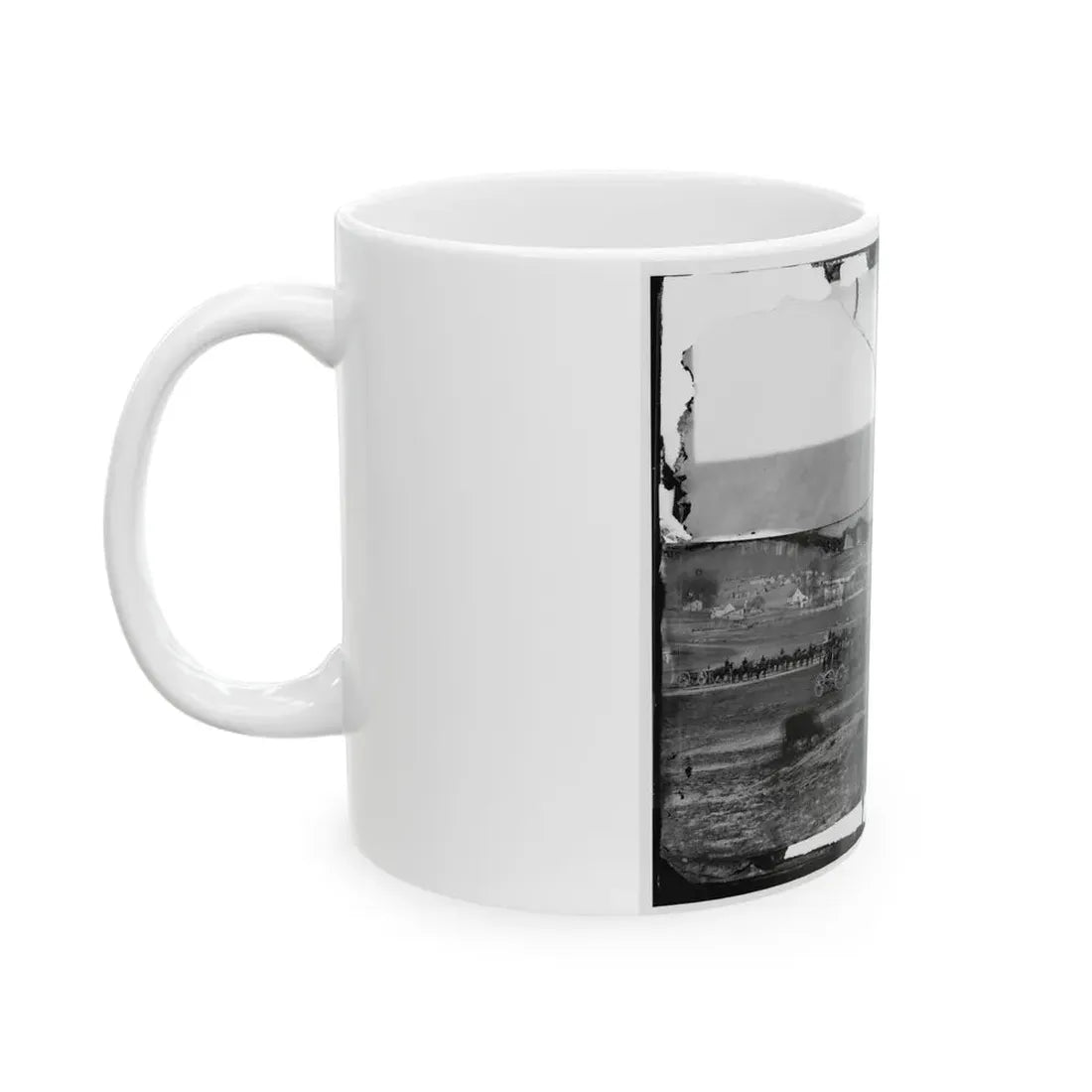 Washington, D.C., Vicinity. 17th New York Battery, With Horses Harnessed To Guns (U.S. Civil War) White Coffee Mug - Go Mug Yourself