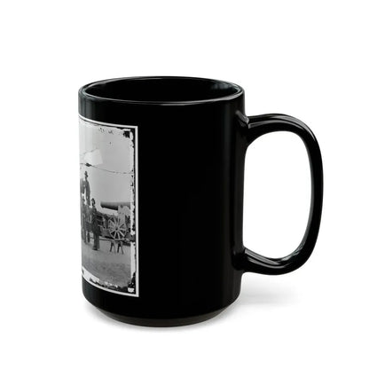 Washington, D.C., Vicinity. Seven Officers By A Big Gun In A Fort (U.S. Civil War) Black Coffee Mug - Go Mug Yourself