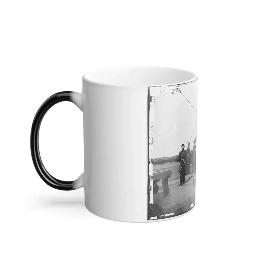 Washington, D.C., Vicinity. Seven Officers by a Big Gun in a Fort (U.S. Civil War) Color Changing Coffee Mug 11oz - Go Mug Yourself