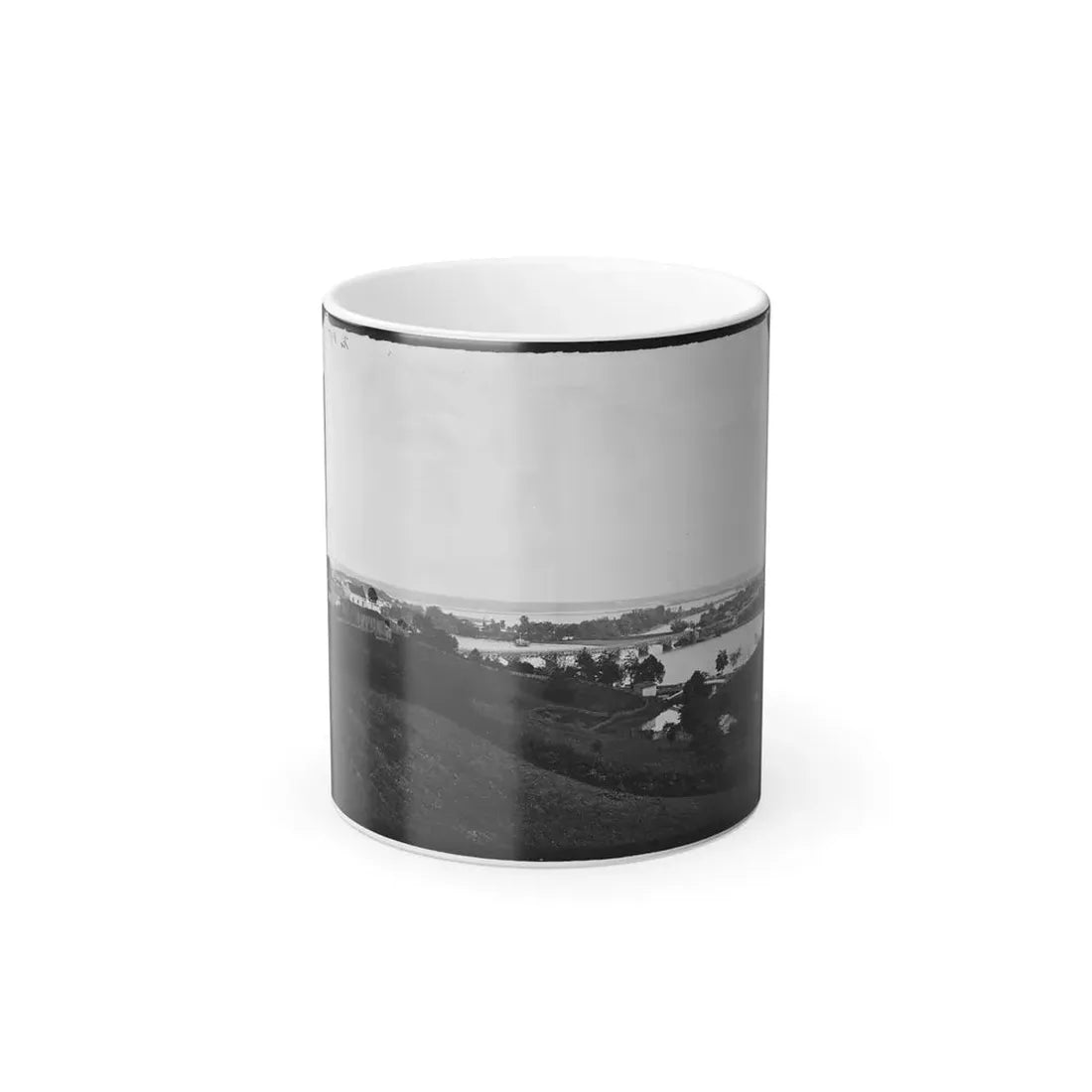 Washington, D.C. View From Georgetown Heights, With Aqueduct Bridge and Mason's Island (U.S. Civil War) Color Changing Coffee Mug 11oz Default Title 11oz - Go Mug Yourself