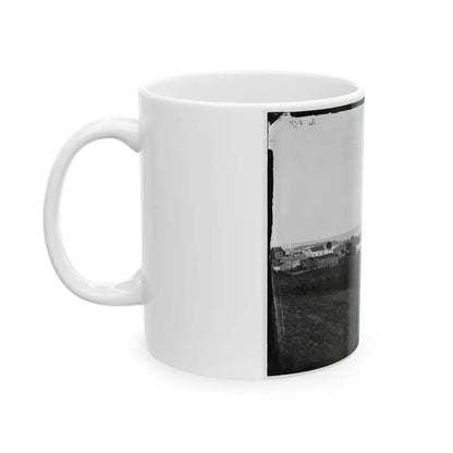 Washington, D.C. View From Georgetown Heights, With Aqueduct Bridge And Mason's Island (U.S. Civil War) White Coffee Mug - Go Mug Yourself