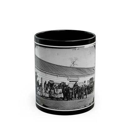 Washington, D.C. Workmen In Front Of The Ambulance Shop (U.S. Civil War) Black Coffee Mug 11oz - Go Mug Yourself