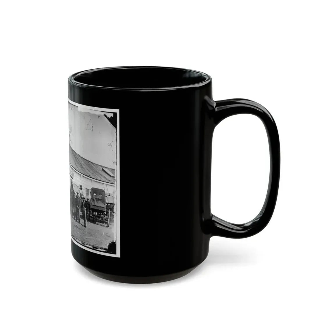 Washington, D.C. Workmen In Front Of The Ambulance Shop (U.S. Civil War) Black Coffee Mug - Go Mug Yourself