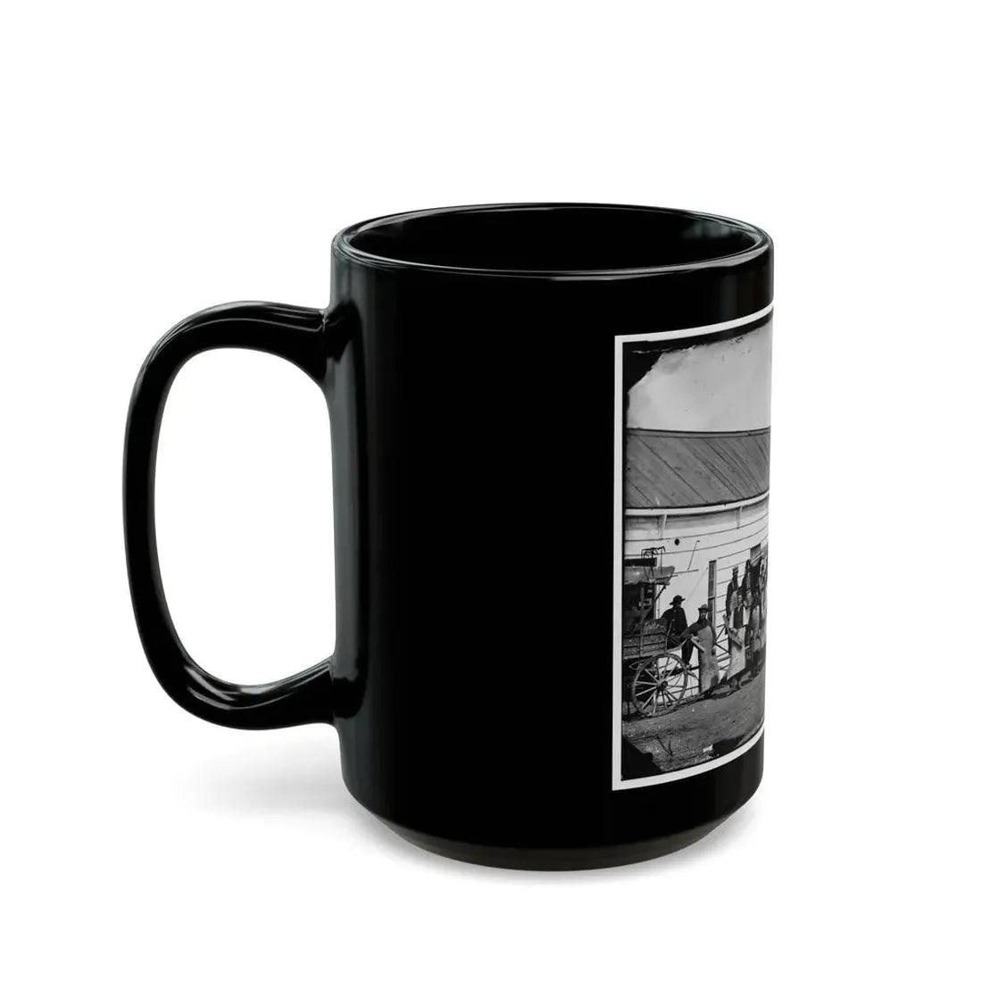 Washington, D.C. Workmen In Front Of The Ambulance Shop (U.S. Civil War) Black Coffee Mug - Go Mug Yourself