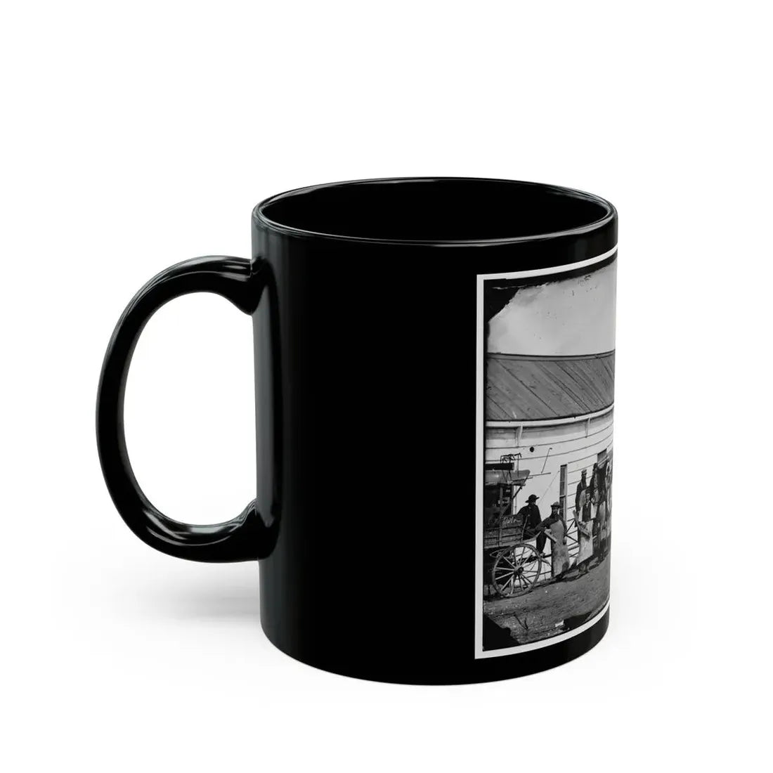 Washington, D.C. Workmen In Front Of The Ambulance Shop (U.S. Civil War) Black Coffee Mug - Go Mug Yourself