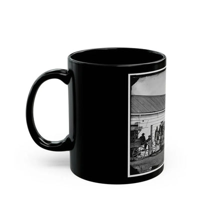 Washington, D.C. Workmen In Front Of The Ambulance Shop (U.S. Civil War) Black Coffee Mug - Go Mug Yourself