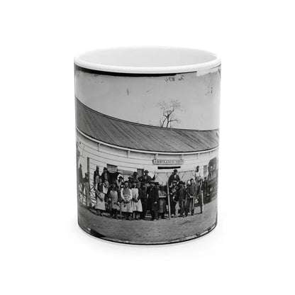Washington, D.C. Workmen In Front Of The Ambulance Shop (U.S. Civil War) White Coffee Mug 11oz - Go Mug Yourself