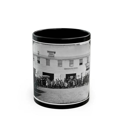 Washington, D.C. Workmen In Front Of The Trimming Shop (U.S. Civil War) Black Coffee Mug 11oz - Go Mug Yourself