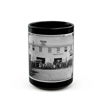 Washington, D.C. Workmen In Front Of The Trimming Shop (U.S. Civil War) Black Coffee Mug 15oz - Go Mug Yourself