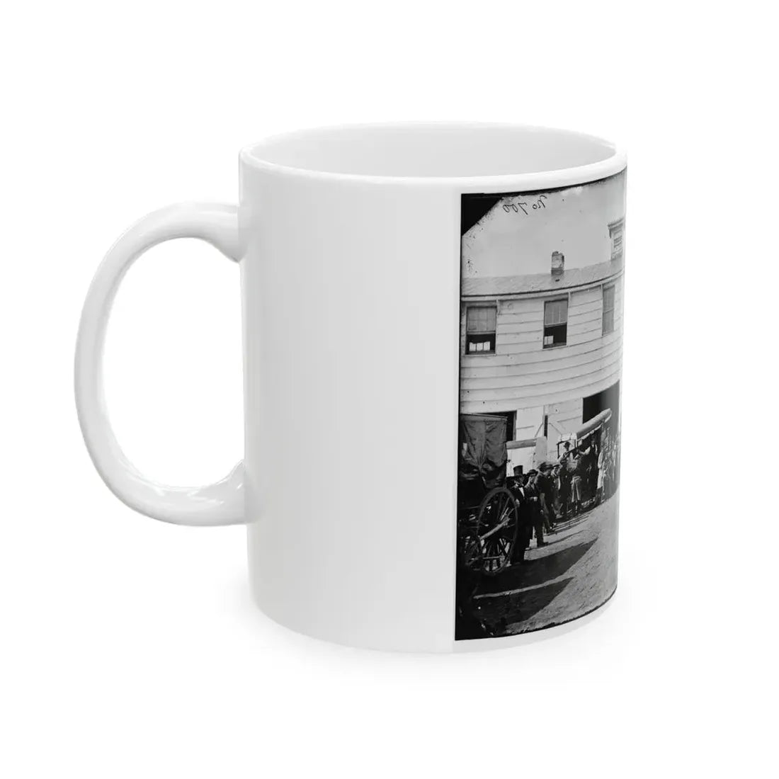 Washington, D.C. Workmen In Front Of The Trimming Shop (U.S. Civil War) White Coffee Mug - Go Mug Yourself
