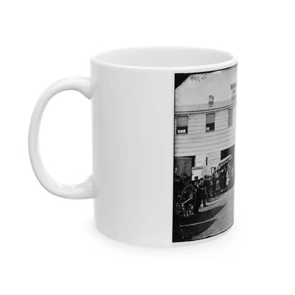 Washington, D.C. Workmen In Front Of The Trimming Shop (U.S. Civil War) White Coffee Mug - Go Mug Yourself