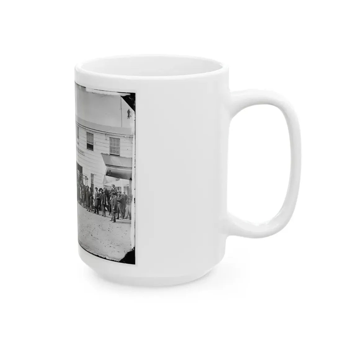 Washington, D.C. Workmen In Front Of The Trimming Shop (U.S. Civil War) White Coffee Mug - Go Mug Yourself