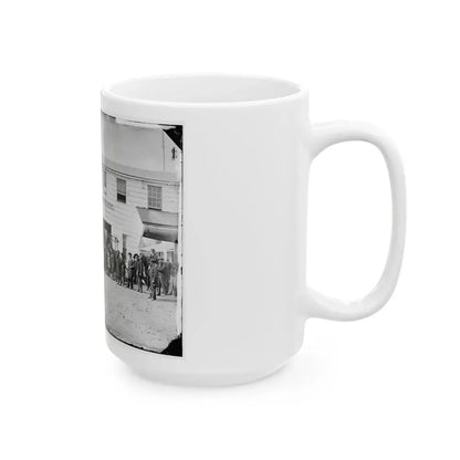 Washington, D.C. Workmen In Front Of The Trimming Shop (U.S. Civil War) White Coffee Mug - Go Mug Yourself