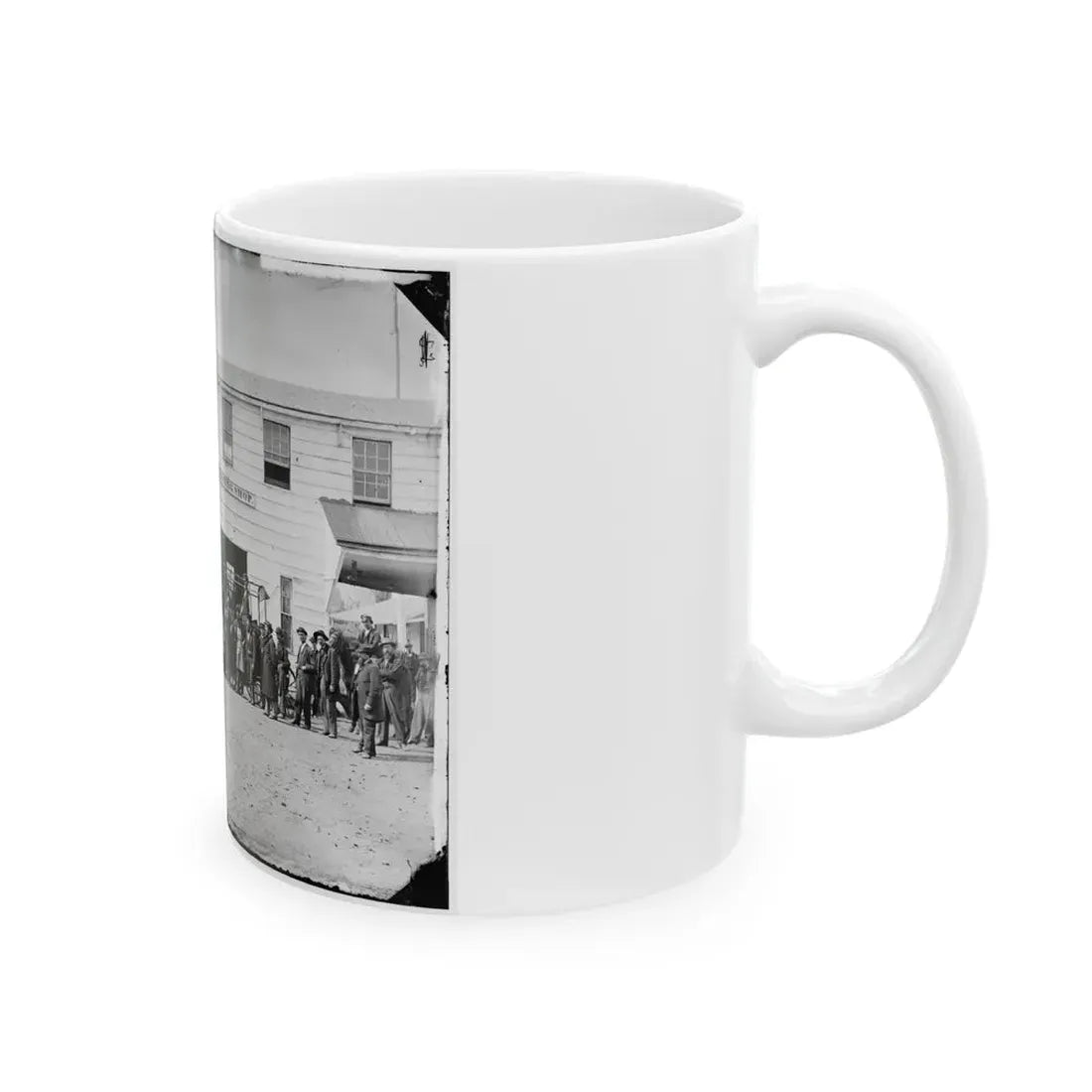 Washington, D.C. Workmen In Front Of The Trimming Shop (U.S. Civil War) White Coffee Mug - Go Mug Yourself