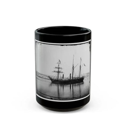 Washington, District Of Columbia. Brazilian Steam Frigate At Navy Yard. Yards Manned On The Occasion Of The President's Visit (U.S. Civil War) Black Coffee Mug 15oz - Go Mug Yourself