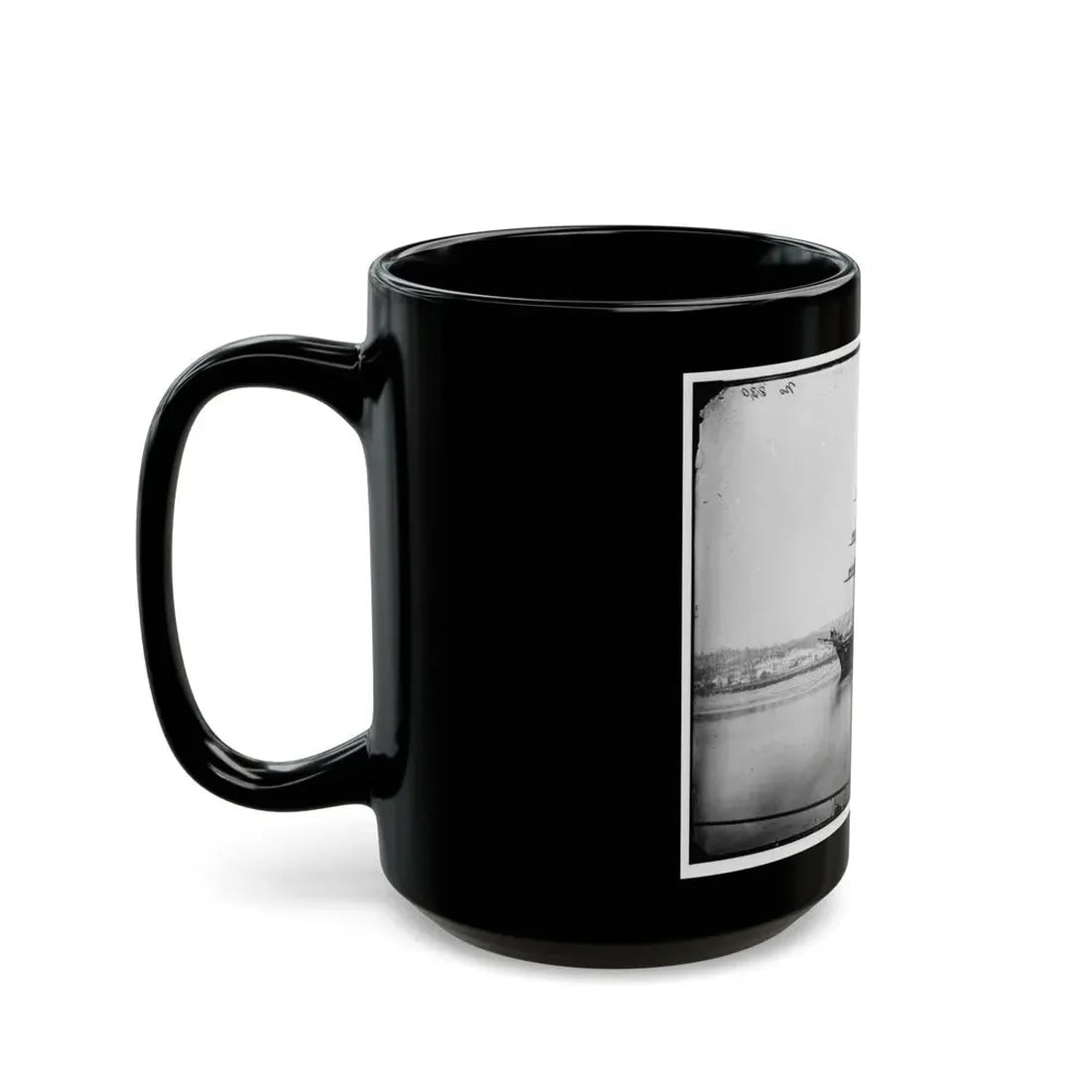 Washington, District Of Columbia. Brazilian Steam Frigate At Navy Yard. Yards Manned On The Occasion Of The President's Visit (U.S. Civil War) Black Coffee Mug - Go Mug Yourself