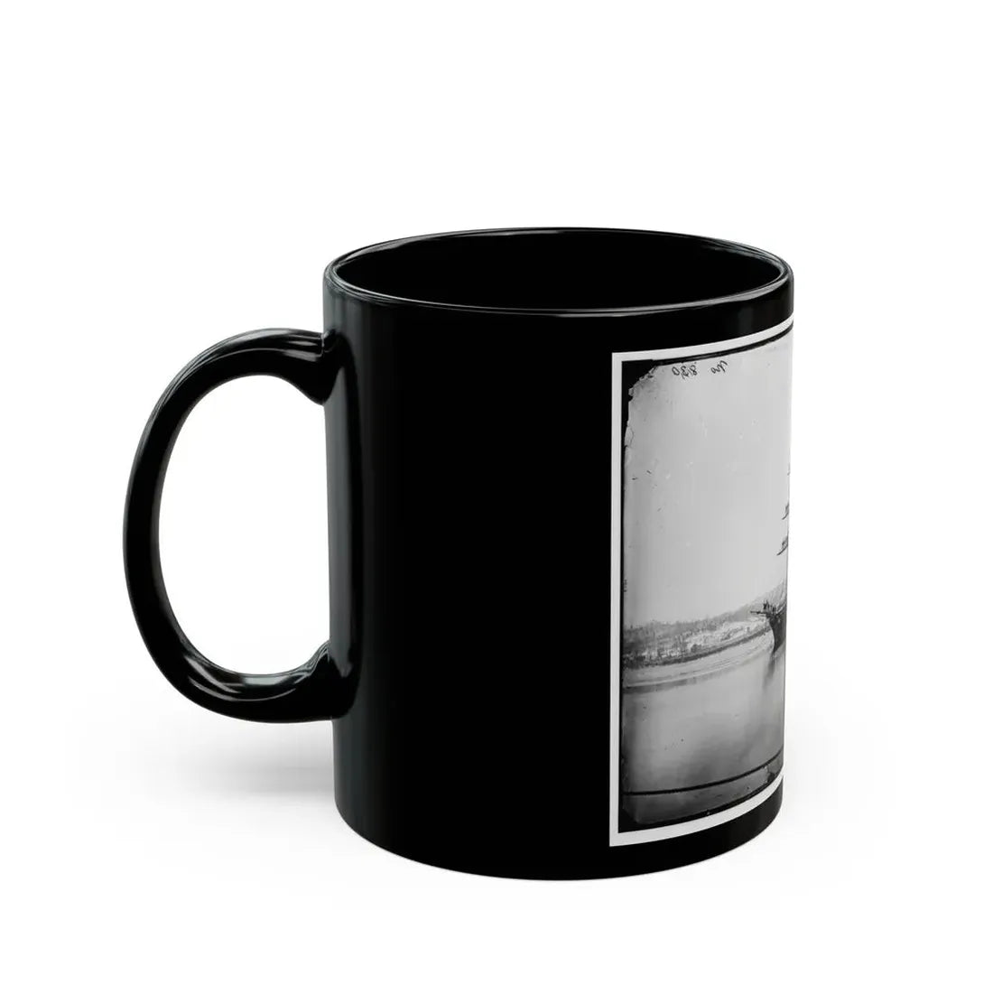 Washington, District Of Columbia. Brazilian Steam Frigate At Navy Yard. Yards Manned On The Occasion Of The President's Visit (U.S. Civil War) Black Coffee Mug - Go Mug Yourself