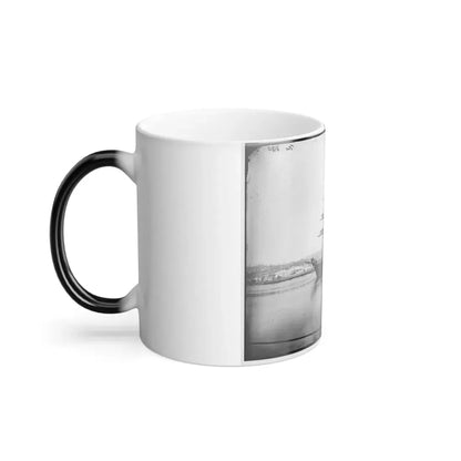 Washington, District of Columbia. Brazilian Steam Frigate at Navy Yard. Yards Manned on the Occasion of the President's Visit (U.S. Civil War) Color Changing Coffee Mug 11oz - Go Mug Yourself