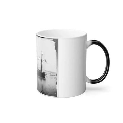 Washington, District of Columbia. Brazilian Steam Frigate at Navy Yard. Yards Manned on the Occasion of the President's Visit (U.S. Civil War) Color Changing Coffee Mug 11oz - Go Mug Yourself