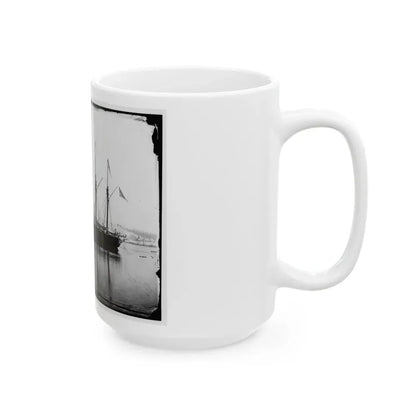 Washington, District Of Columbia. Brazilian Steam Frigate At Navy Yard. Yards Manned On The Occasion Of The President's Visit (U.S. Civil War) White Coffee Mug - Go Mug Yourself
