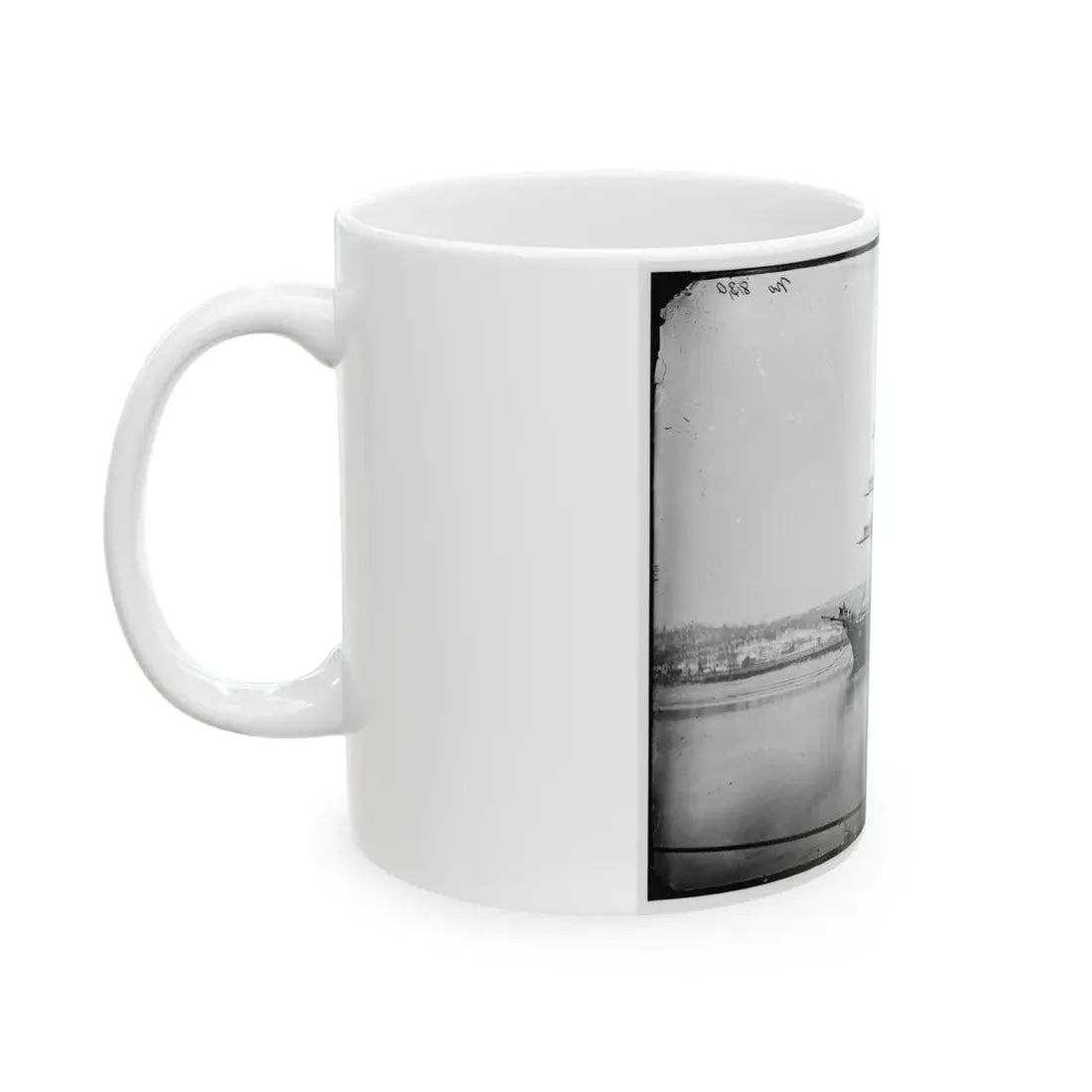 Washington, District Of Columbia. Brazilian Steam Frigate At Navy Yard. Yards Manned On The Occasion Of The President's Visit (U.S. Civil War) White Coffee Mug - Go Mug Yourself