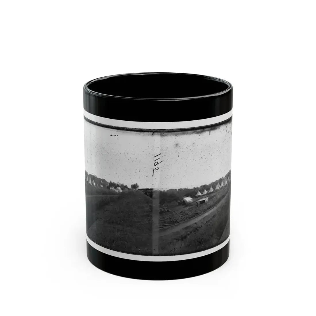 Washington, District Of Columbia. Camp Beside Fort Totten (U.S. Civil War) Black Coffee Mug 11oz - Go Mug Yourself