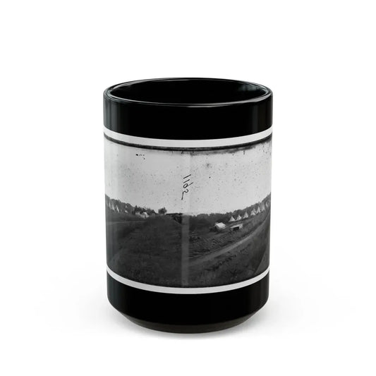 Washington, District Of Columbia. Camp Beside Fort Totten (U.S. Civil War) Black Coffee Mug 15oz - Go Mug Yourself