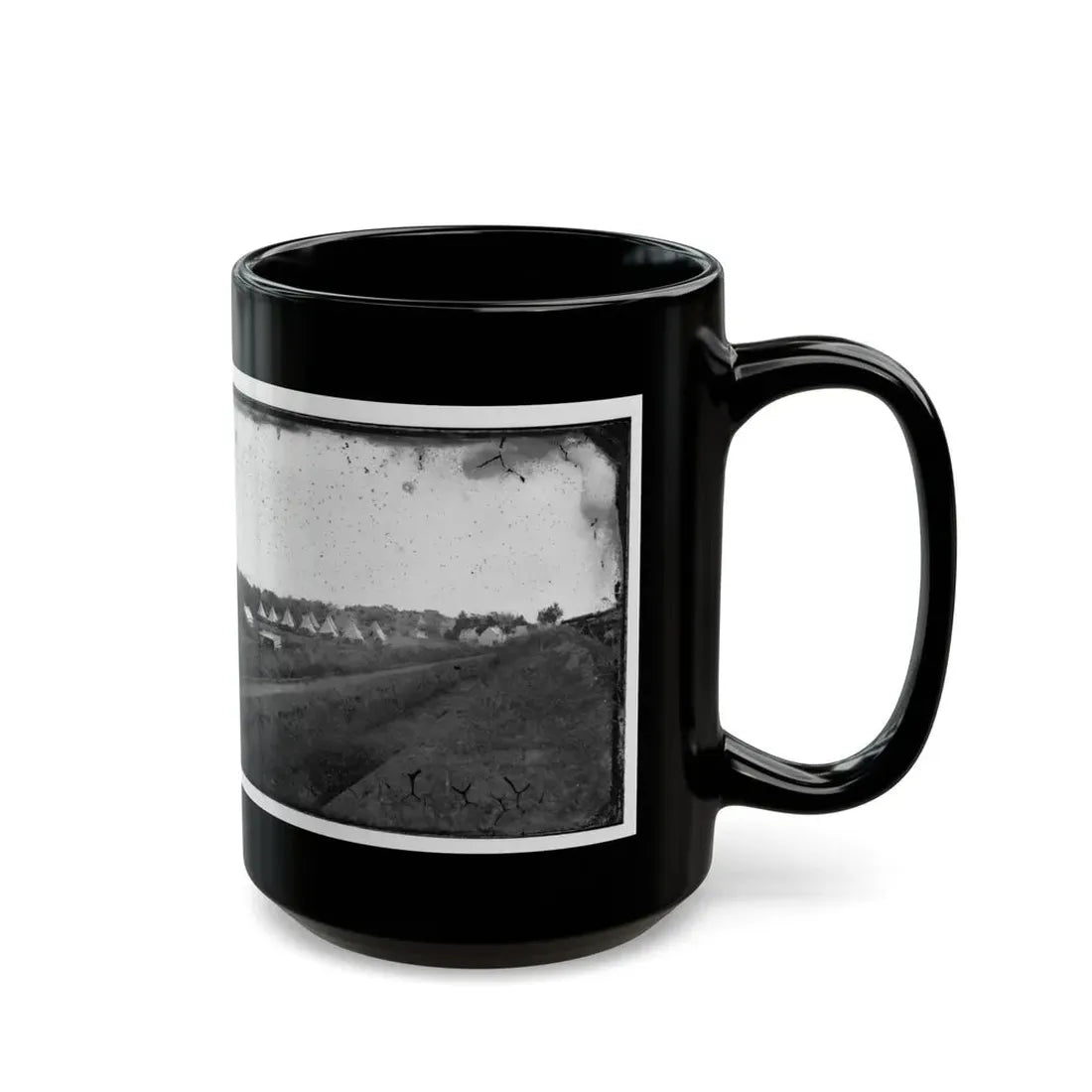 Washington, District Of Columbia. Camp Beside Fort Totten (U.S. Civil War) Black Coffee Mug - Go Mug Yourself