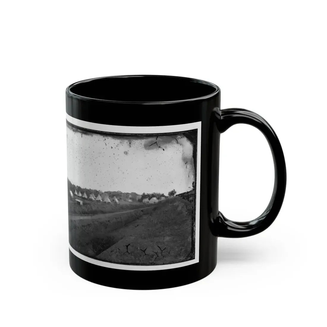 Washington, District Of Columbia. Camp Beside Fort Totten (U.S. Civil War) Black Coffee Mug - Go Mug Yourself