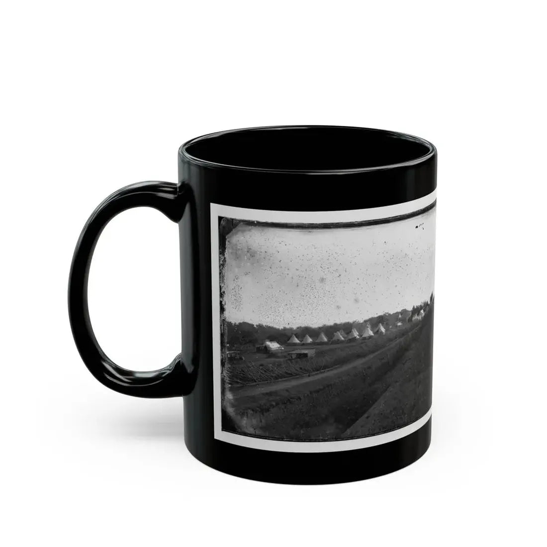 Washington, District Of Columbia. Camp Beside Fort Totten (U.S. Civil War) Black Coffee Mug - Go Mug Yourself