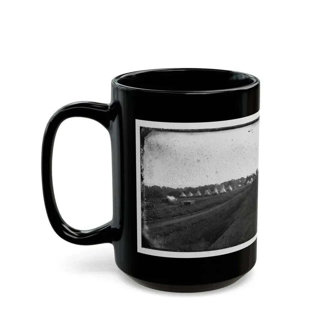 Washington, District Of Columbia. Camp Beside Fort Totten (U.S. Civil War) Black Coffee Mug - Go Mug Yourself
