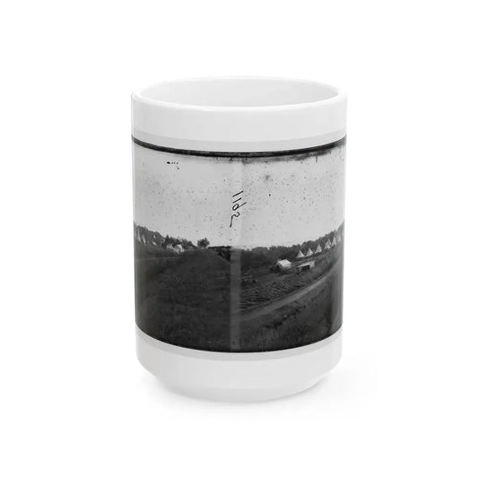 Washington, District Of Columbia. Camp Beside Fort Totten (U.S. Civil War) White Coffee Mug 15oz - Go Mug Yourself