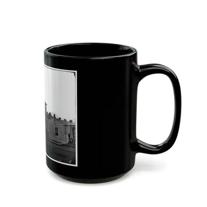 Washington, District Of Columbia. Eight Soldiers In Formation In Front Of Temporary Buildings (U.S. Civil War) Black Coffee Mug - Go Mug Yourself
