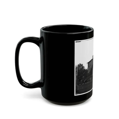 Washington, District Of Columbia. Eight Soldiers In Formation In Front Of Temporary Buildings (U.S. Civil War) Black Coffee Mug - Go Mug Yourself