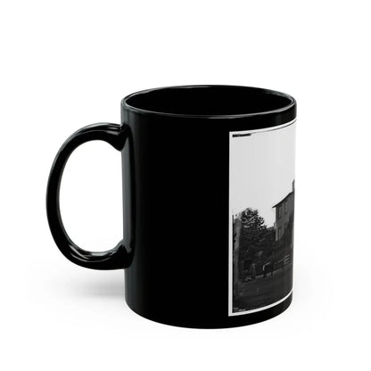 Washington, District Of Columbia. Eight Soldiers In Formation In Front Of Temporary Buildings (U.S. Civil War) Black Coffee Mug - Go Mug Yourself