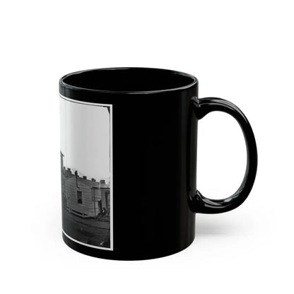 Washington, District Of Columbia. Eight Soldiers In Formation In Front Of Temporary Buildings (U.S. Civil War) Black Coffee Mug - Go Mug Yourself