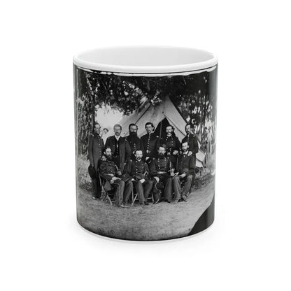 Washington, District Of Columbia. Gen. Jefferson C. Davis And Staff (U.S. Civil War) White Coffee Mug 11oz - Go Mug Yourself