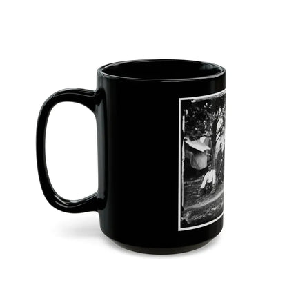 Washington, District Of Columbia. Gen. Napoleon Bonaparte Mclaughlen And Staff (U.S. Civil War) Black Coffee Mug - Go Mug Yourself