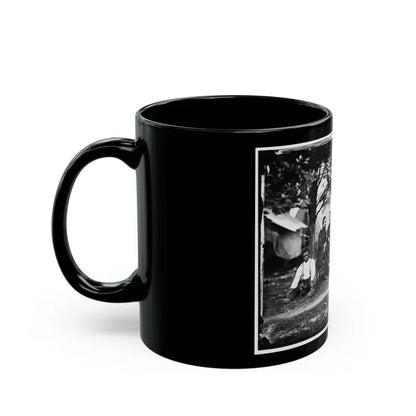 Washington, District Of Columbia. Gen. Napoleon Bonaparte Mclaughlen And Staff (U.S. Civil War) Black Coffee Mug - Go Mug Yourself