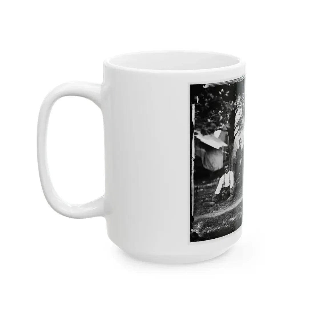 Washington, District Of Columbia. Gen. Napoleon Bonaparte Mclaughlen And Staff (U.S. Civil War) White Coffee Mug - Go Mug Yourself