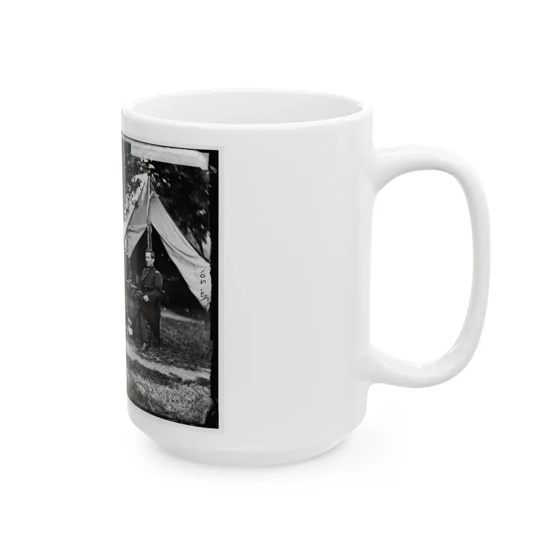 Washington, District Of Columbia. Gen. Napoleon Bonaparte Mclaughlen And Staff (U.S. Civil War) White Coffee Mug - Go Mug Yourself