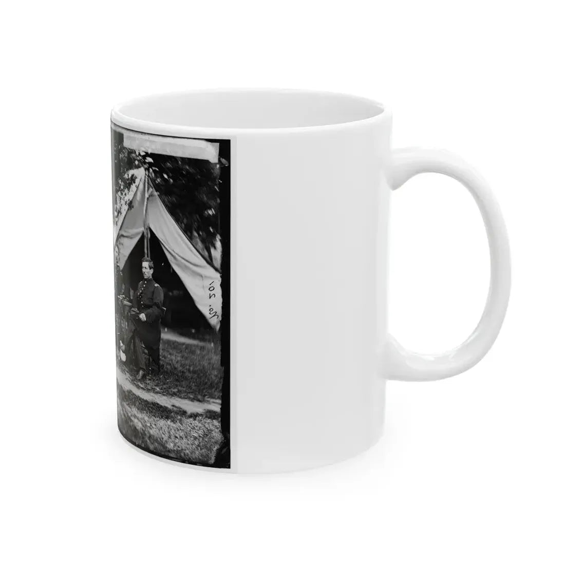 Washington, District Of Columbia. Gen. Napoleon Bonaparte Mclaughlen And Staff (U.S. Civil War) White Coffee Mug - Go Mug Yourself
