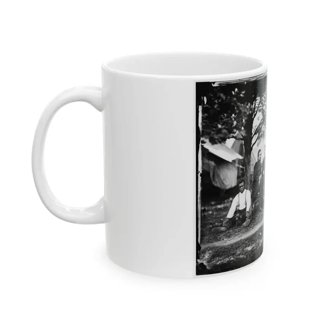 Washington, District Of Columbia. Gen. Napoleon Bonaparte Mclaughlen And Staff (U.S. Civil War) White Coffee Mug - Go Mug Yourself