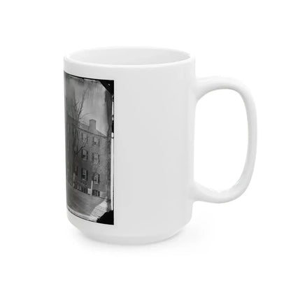 Washington, District Of Columbia. Group In Front Of Building (U.S. Civil War) White Coffee Mug - Go Mug Yourself